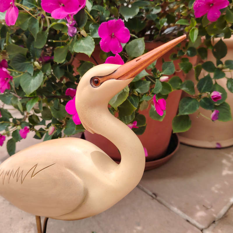 Feathers of Knysna carved and hand painted Cattle Egret Ltd Bird