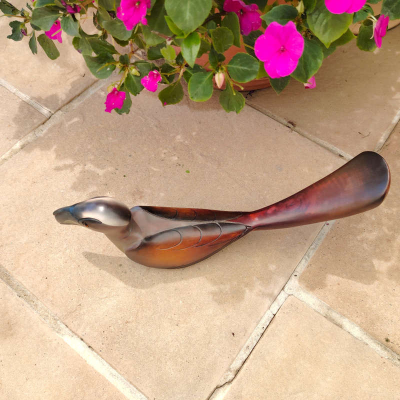 Feathers of Knysna carved and hand painted Female Grey Hornbill Ltd Bird