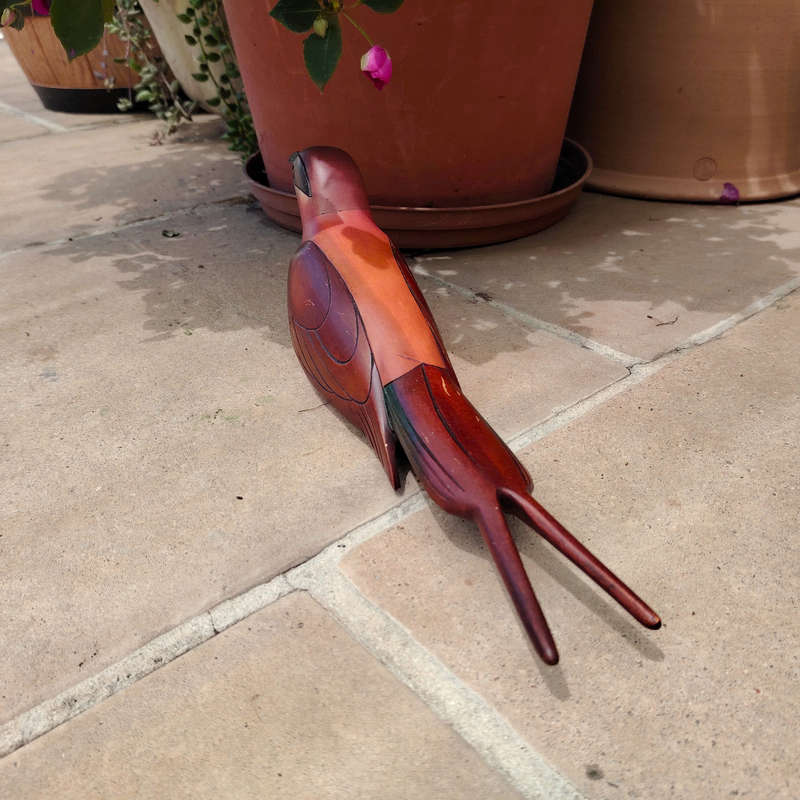 Feathers of Knysna carved and hand painted Female Carmine Bee Eater Ltd Bird