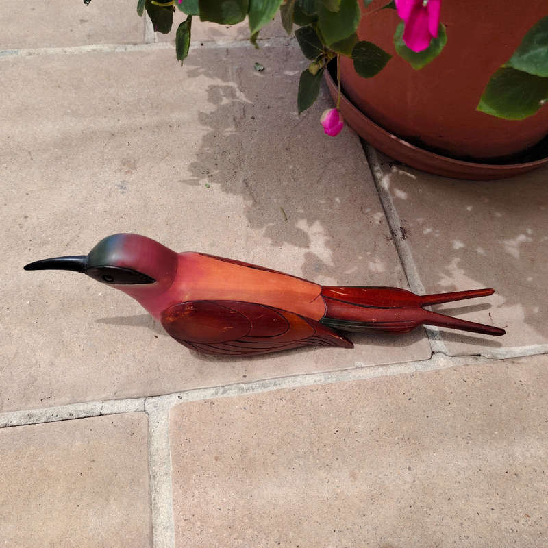Feathers of Knysna carved and hand painted Female Carmine Bee Eater Ltd Bird