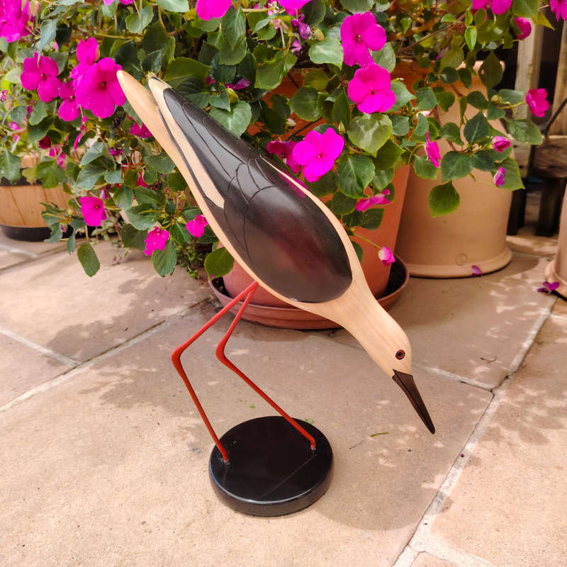 Feathers of Knysna carved and hand painted Female Stilt Ltd Bird