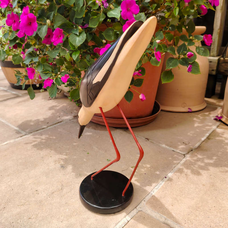Feathers of Knysna carved and hand painted Female Stilt Ltd Bird