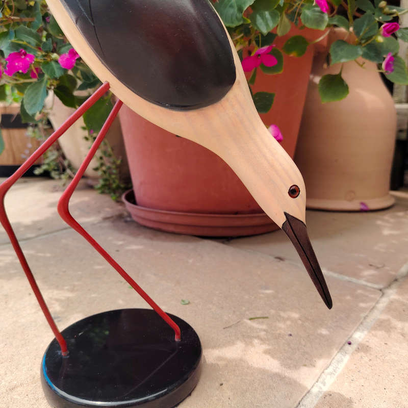 Feathers of Knysna carved and hand painted Female Stilt Ltd Bird