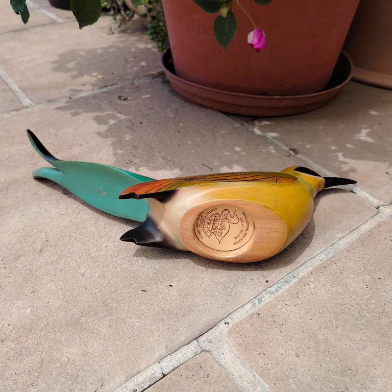 Feathers of Knysna carved and hand painted Male Swallowtail Bee-Eater Ltd Bird