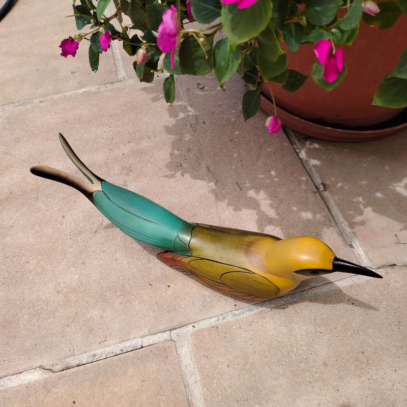 Feathers of Knysna carved and hand painted Male Swallowtail Bee-Eater Ltd Bird