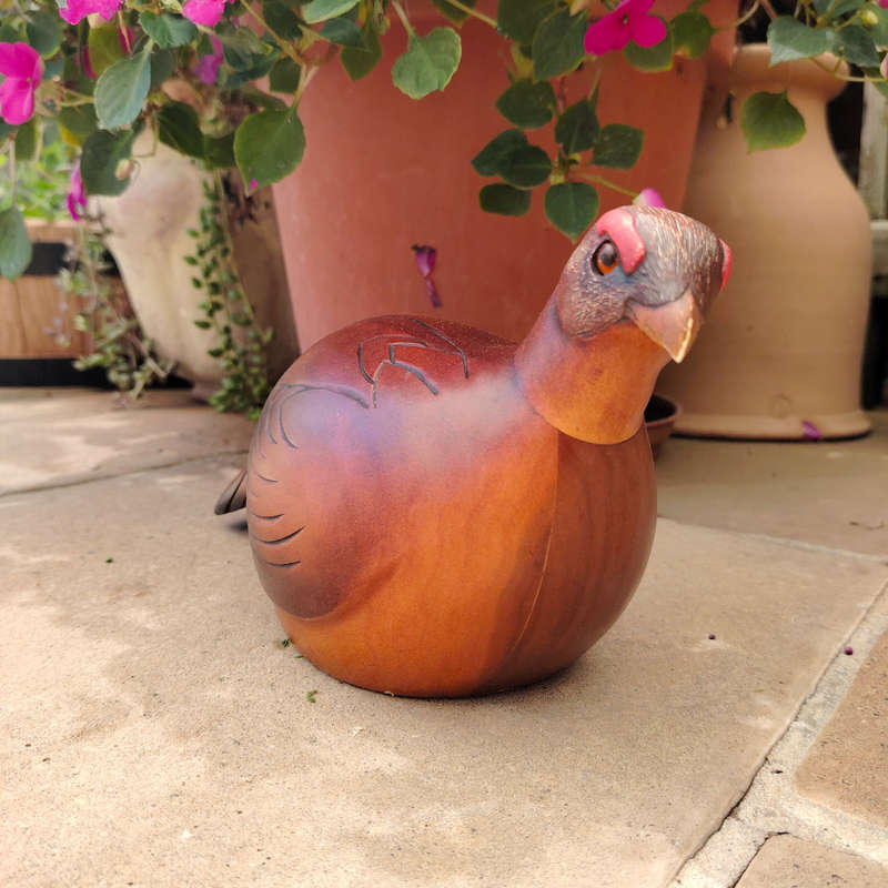 Feathers of Knysna carved and hand painted Female Red Grouse Ltd Bird