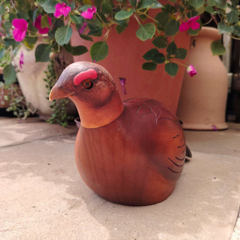 Feathers of Knysna carved and hand painted Female Red Grouse Ltd Bird