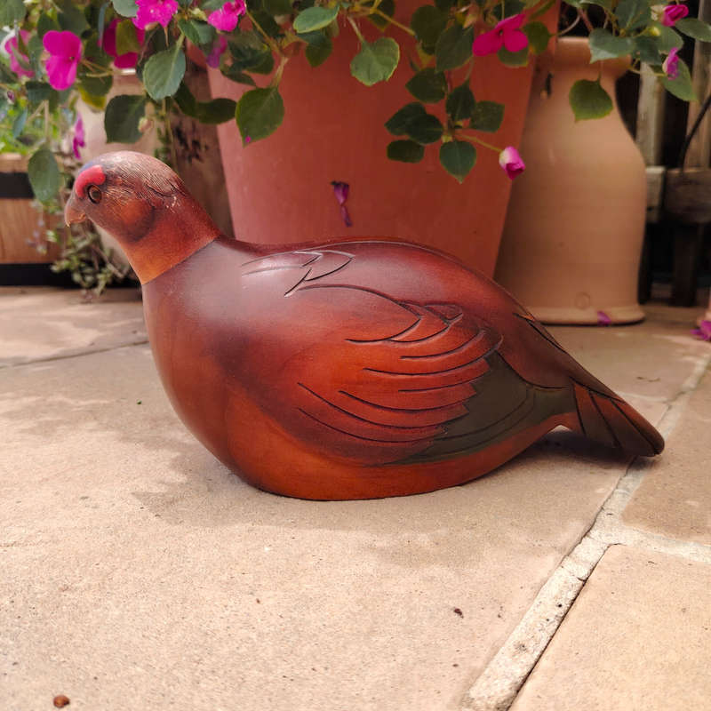 Feathers of Knysna carved and hand painted Female Red Grouse Ltd Bird