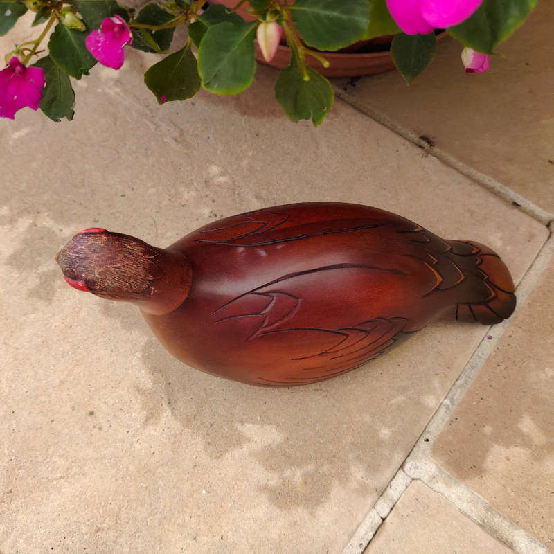 Feathers of Knysna carved and hand painted Female Red Grouse Ltd Bird
