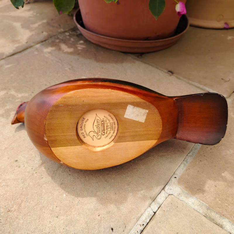 Feathers of Knysna carved and hand painted Female Red Grouse Ltd Bird