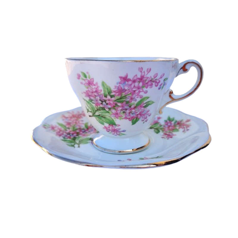 Foley Fine Bone China Pink Flowers Duo