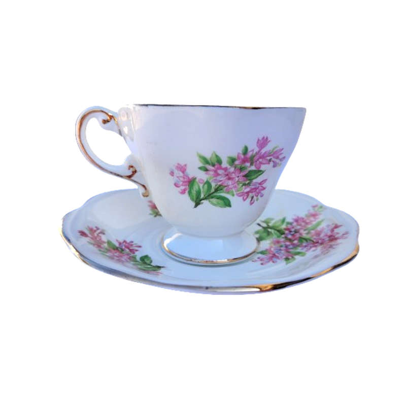 Foley Fine Bone China Pink Flowers Duo