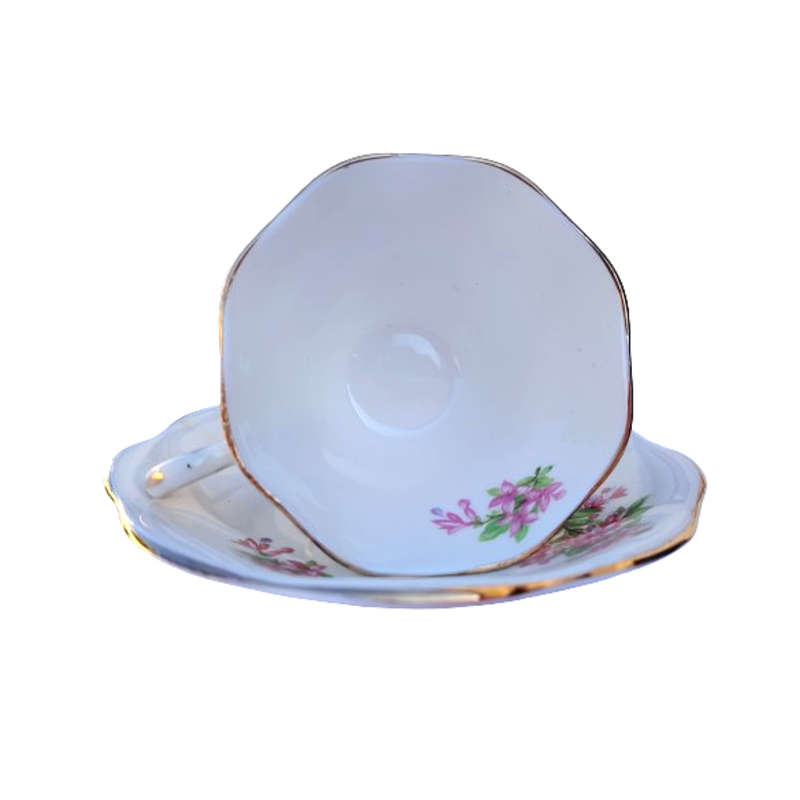 Foley Fine Bone China Pink Flowers Duo