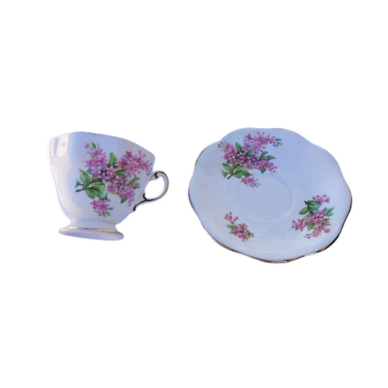 Foley Fine Bone China Pink Flowers Duo