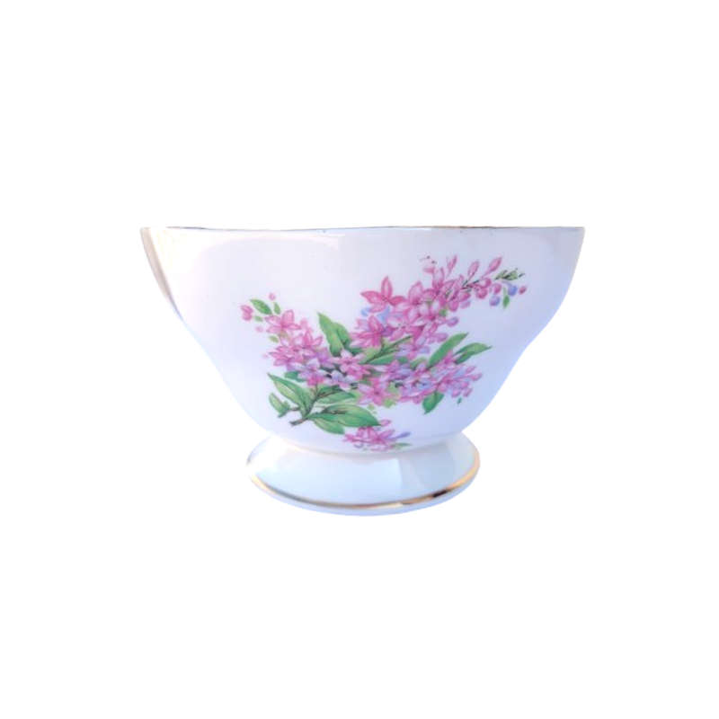 Foley Fine Bone China Pink Flowers Sugar Bowl