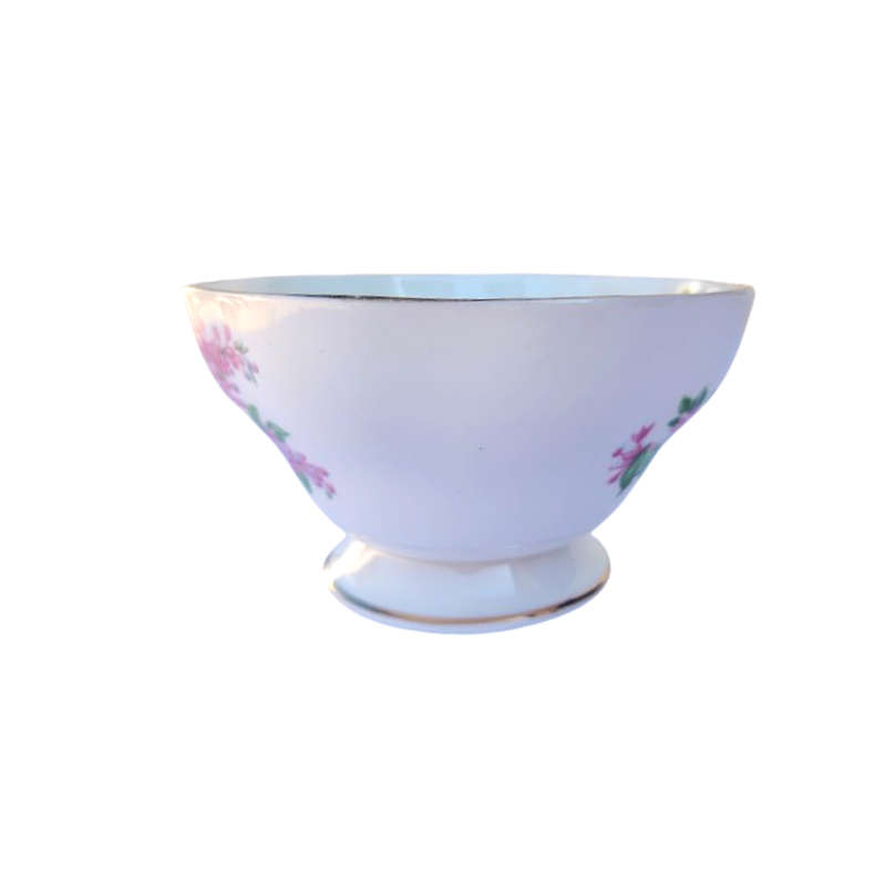 Foley Fine Bone China Pink Flowers Sugar Bowl
