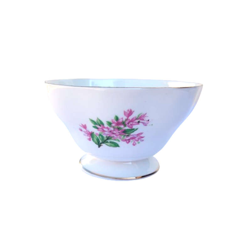 Foley Fine Bone China Pink Flowers Sugar Bowl