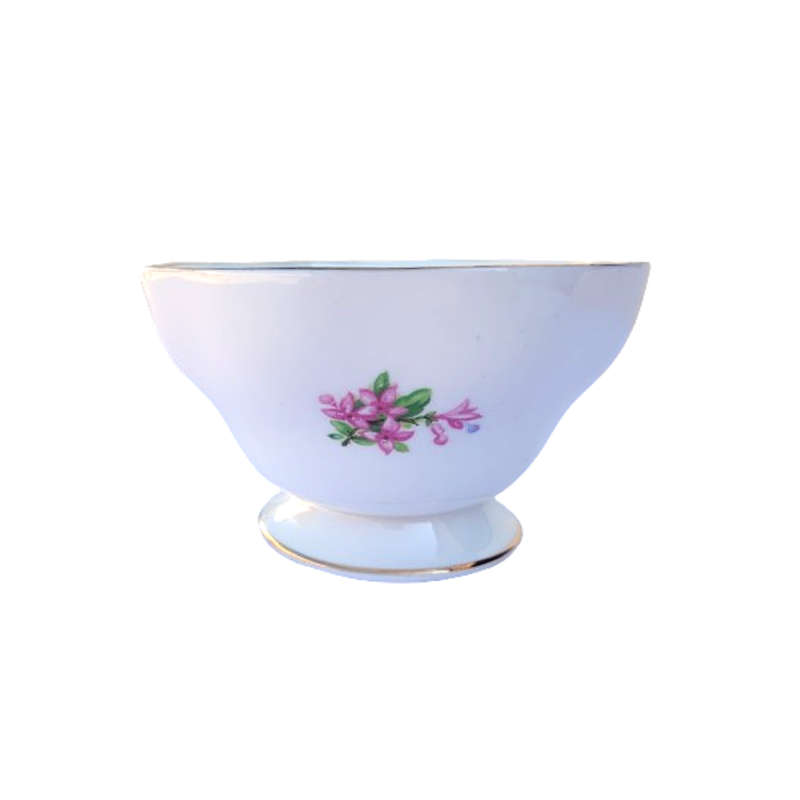 Foley Fine Bone China Pink Flowers Sugar Bowl