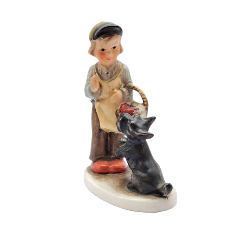 Friedel Bavaria Made In Western Germany Boy with Dog Figurine
