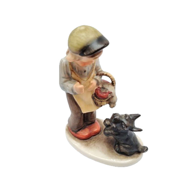 Friedel Bavaria Made In Western Germany Boy with Dog Figurine