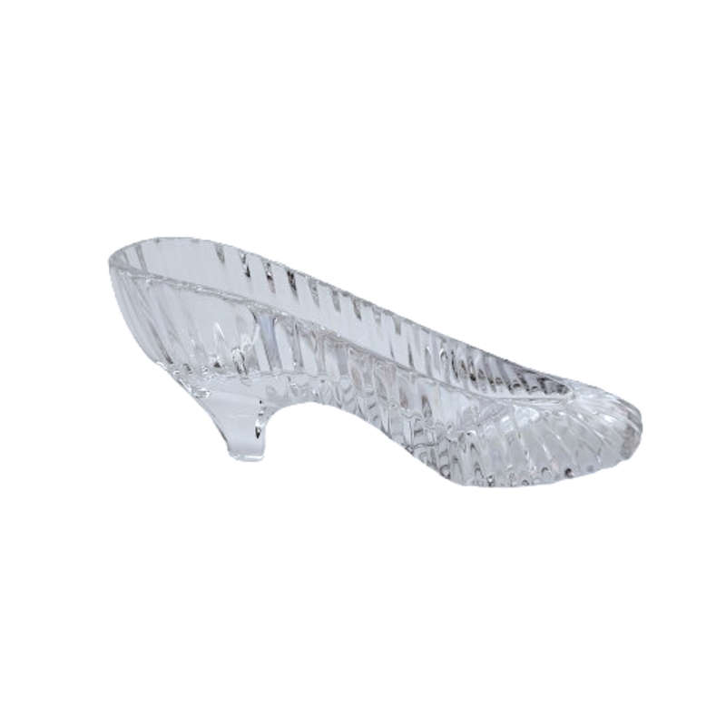 Large Galway Irish Lead Crystal Cut Glass Cinderella Slipper Shoe