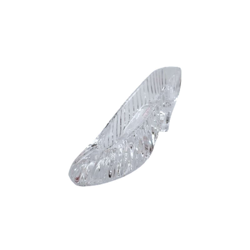 Large Galway Irish Lead Crystal Cut Glass Cinderella Slipper Shoe