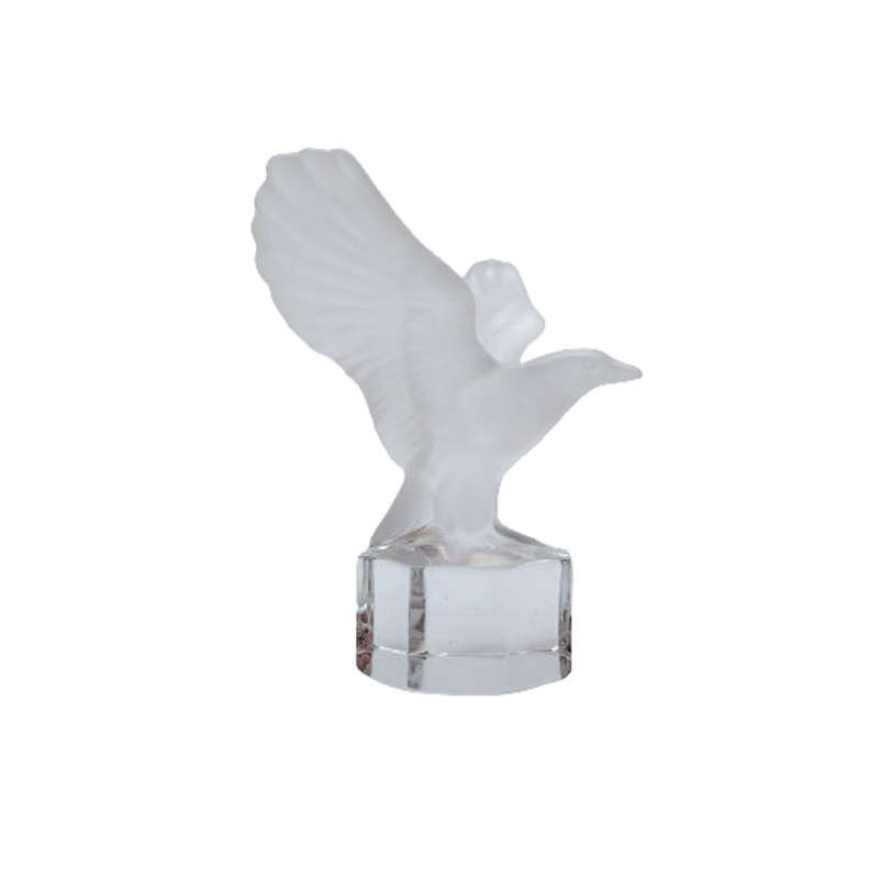 Goebel Frosted Crystal Glass Eagle Paperweight