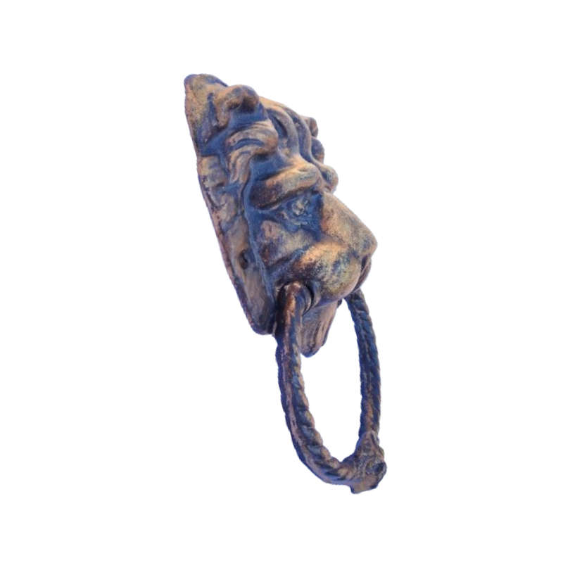 Vintage Metal Lion Head Door Knocker