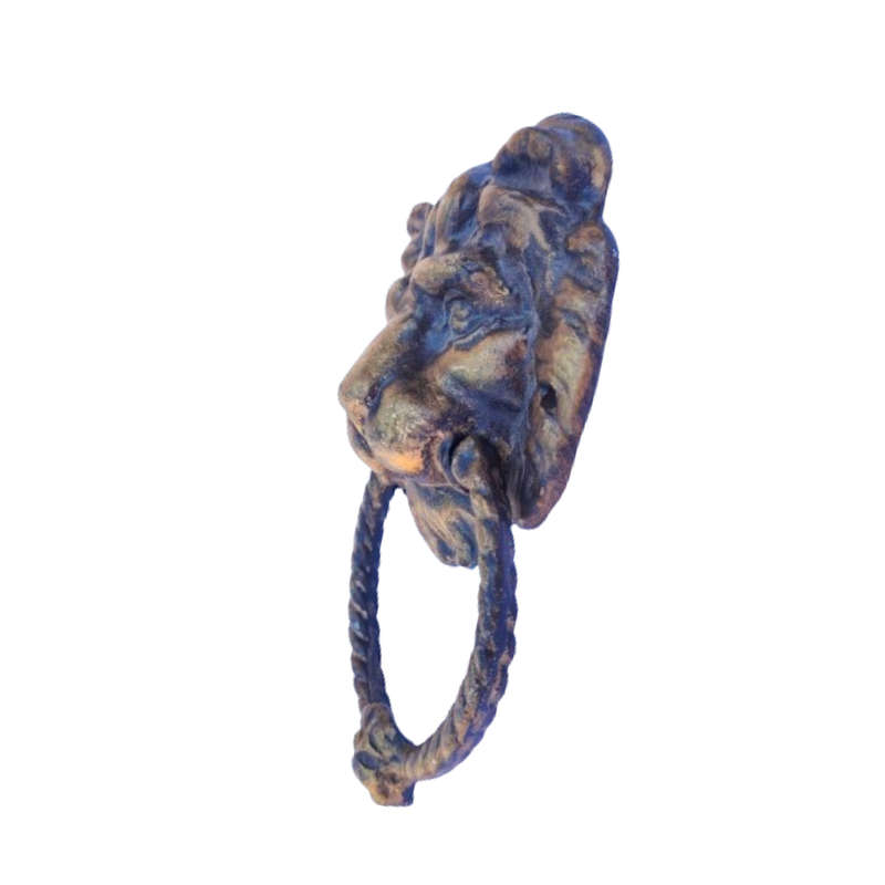 Vintage Metal Lion Head Door Knocker