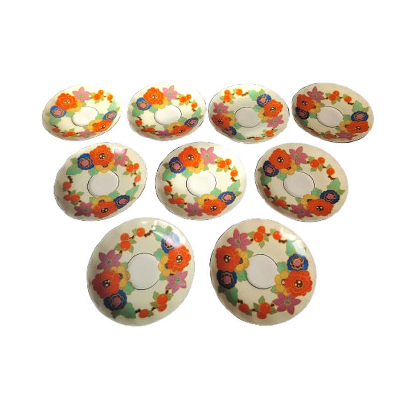 Grindley Fine Bone China 9 x Duo's Orange Flower Decoration