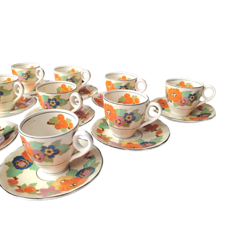 Grindley Fine Bone China 9 x Duo's Orange Flower Decoration