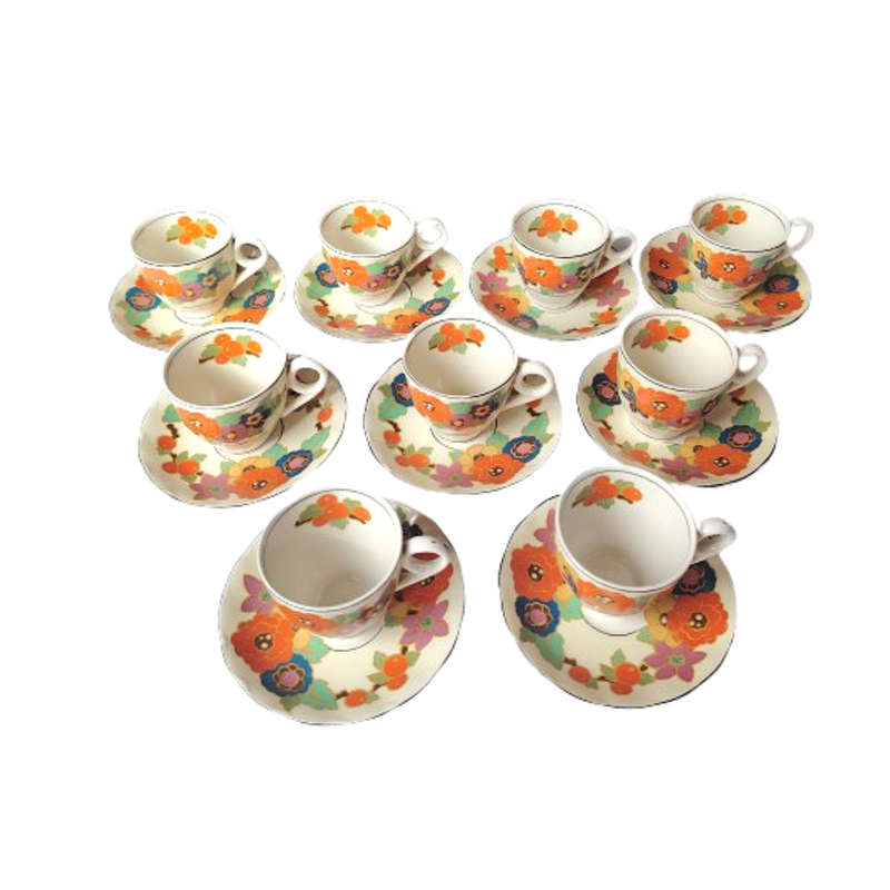 Grindley Fine Bone China 9 x Duo's Orange Flower Decoration