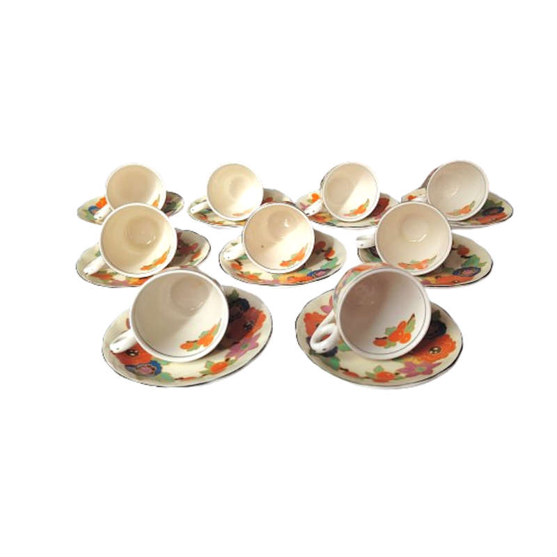Grindley Fine Bone China 9 x Duo's Orange Flower Decoration
