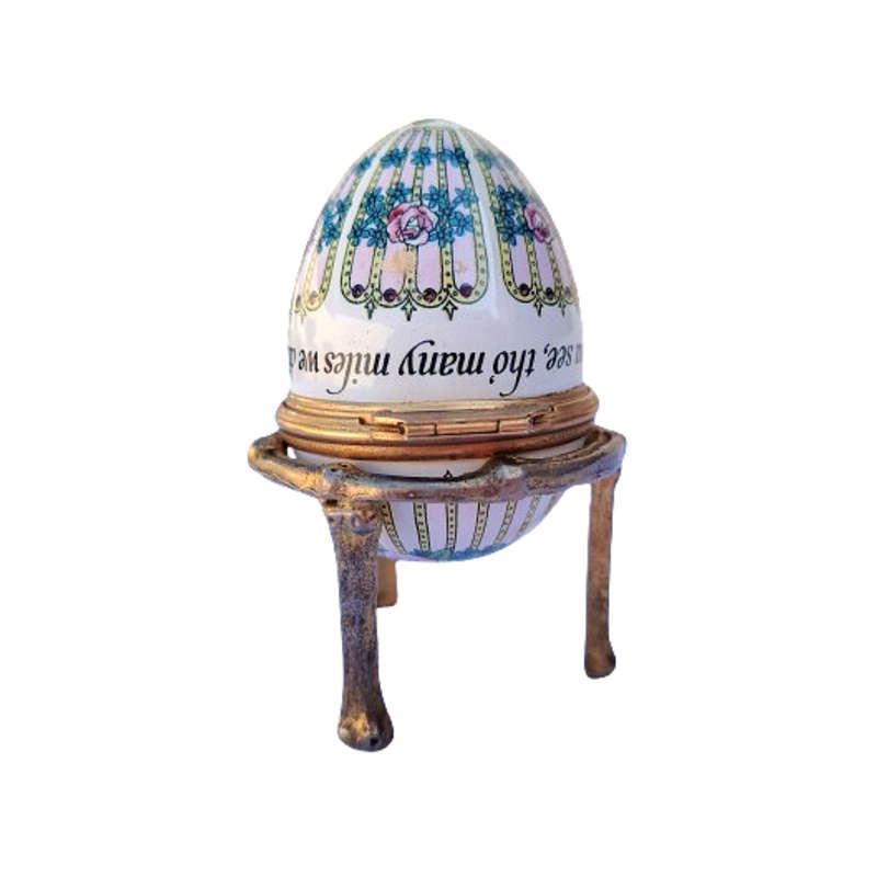 Bilston and Battersea Enamel Egg Box designed by Halcyon Days