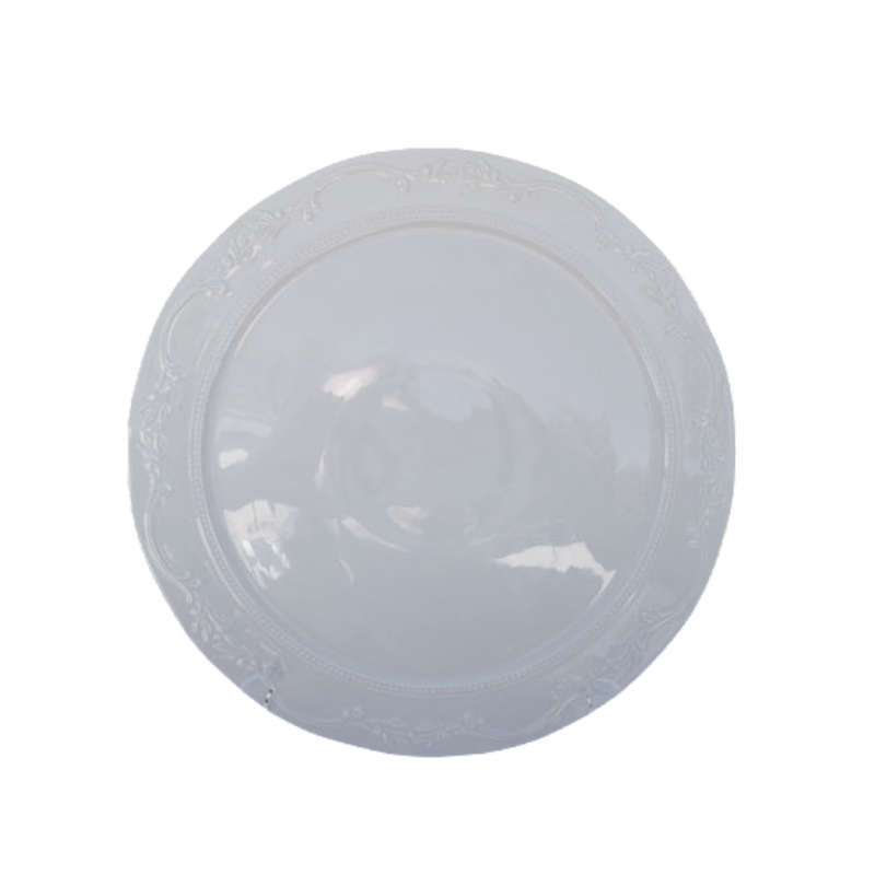 Huguenot Royal Large White Round Porcelain Charger Plate