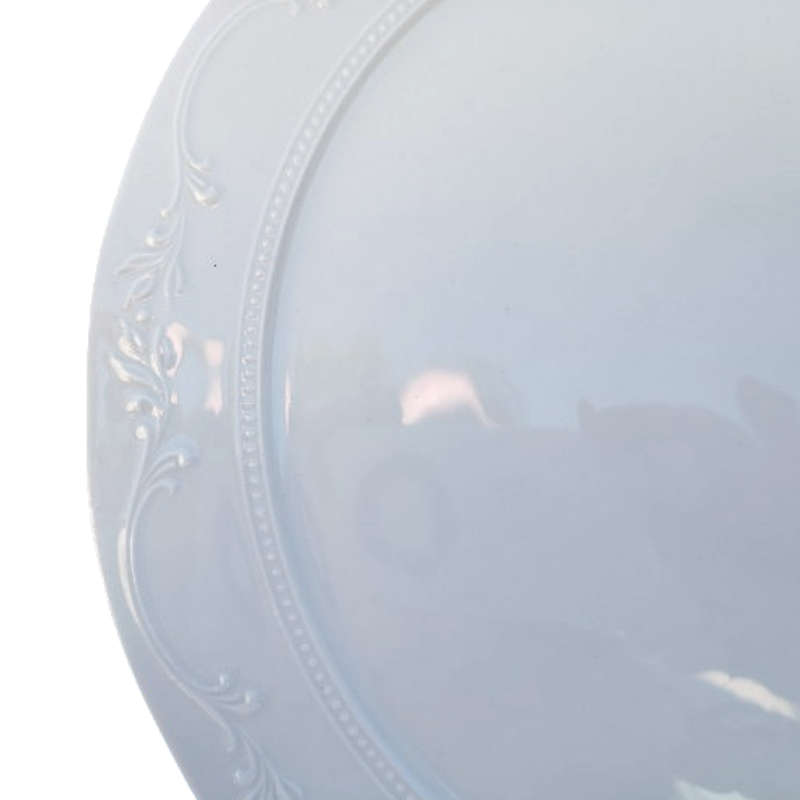 Huguenot Royal Large White Round Porcelain Charger Plate
