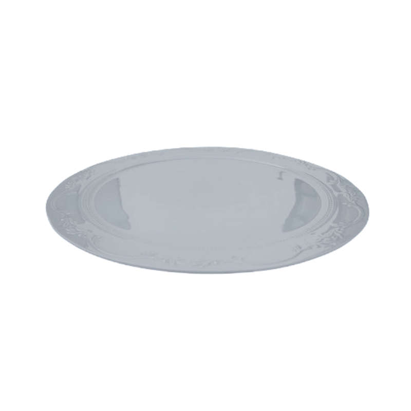 Huguenot Royal Large White Round Porcelain Charger Plate