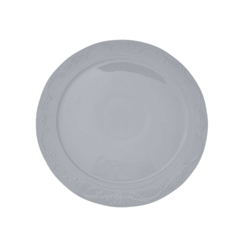 Huguenot Royal Large White Round Porcelain Charger Plate