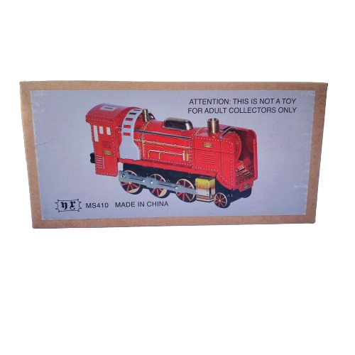 Metal Clockwork Locomotive Christmas Red Train Engine 1908
