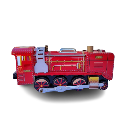 Metal Clockwork Locomotive Christmas Red Train Engine 1908