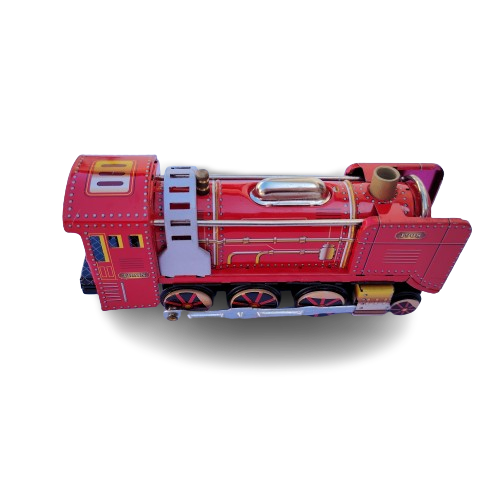 Metal Clockwork Locomotive Christmas Red Train Engine 1908