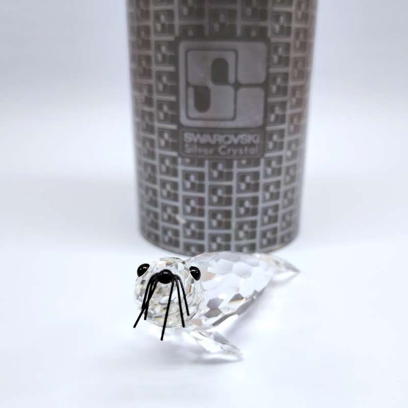 Swarovski Crystal Large Seal Black Whiskers Kingdom of Ice and Snow