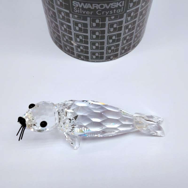 Swarovski Crystal Large Seal Black Whiskers Kingdom of Ice and Snow
