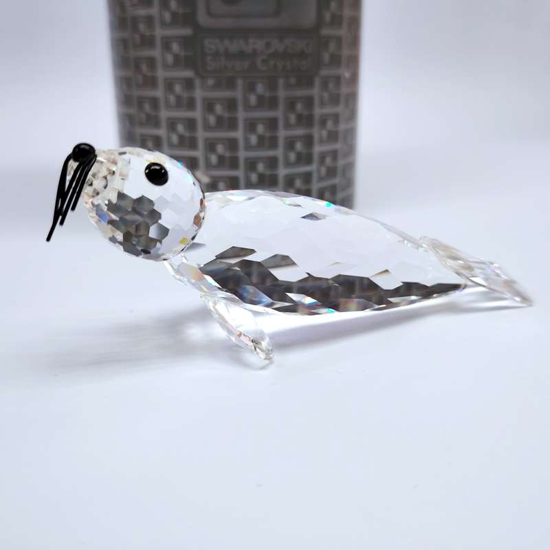 Swarovski Crystal Large Seal Black Whiskers Kingdom of Ice and Snow