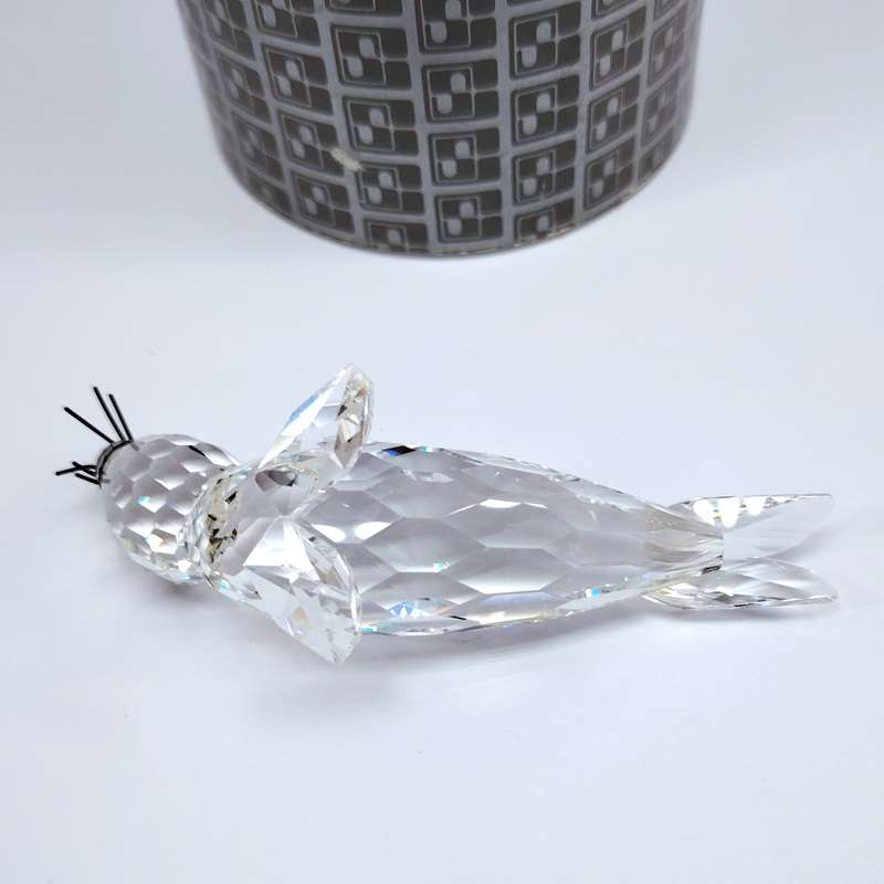 Swarovski Crystal Large Seal Black Whiskers Kingdom of Ice and Snow