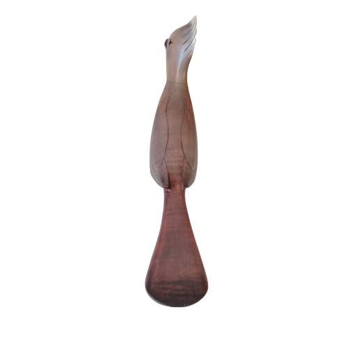 Feathers of Knysna carved and hand painted Knysna Grey Lourie Bird