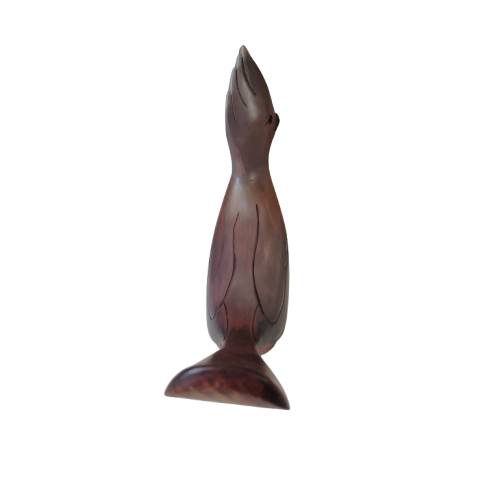 Feathers of Knysna carved and hand painted Knysna Grey Lourie Bird