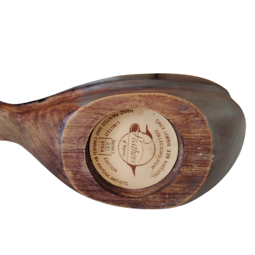 Feathers of Knysna carved and hand painted Knysna Grey Lourie Bird