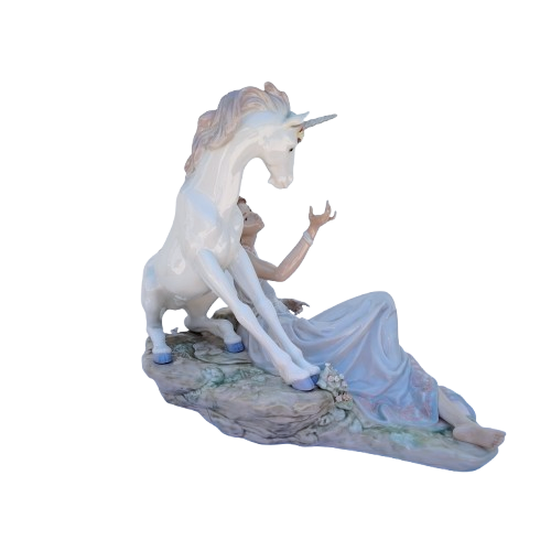Lladro Rare Figurine Large The Goddess and The Unicorn