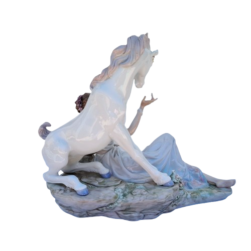 Lladro Rare Figurine Large The Goddess and The Unicorn